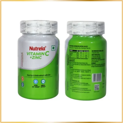 Patanjali Nutrela Vitamin C + Zinc 60 Tablets