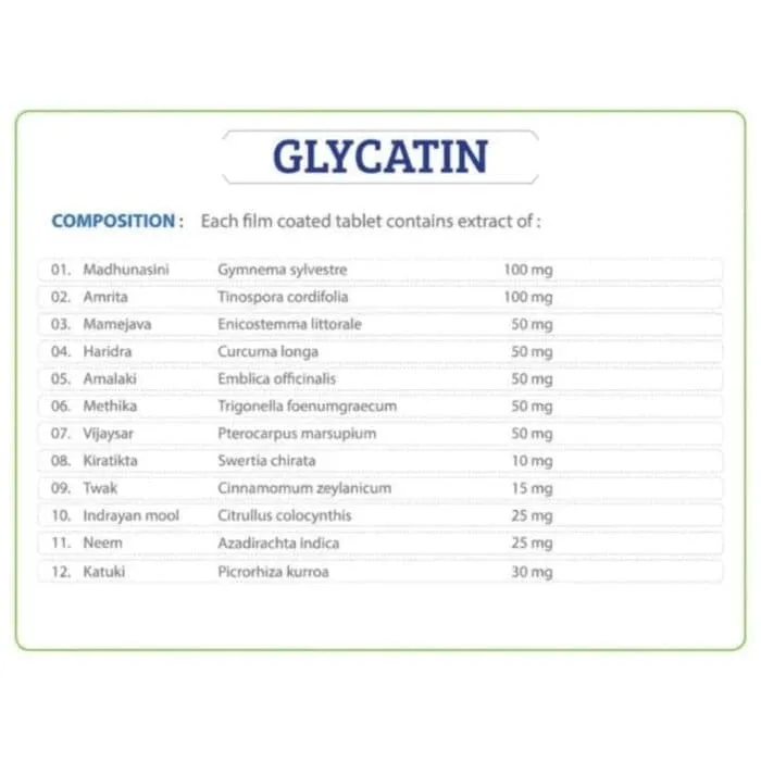 Glycatin Tabs ? Ayurvedic Support for Diabetes Care - Image 2