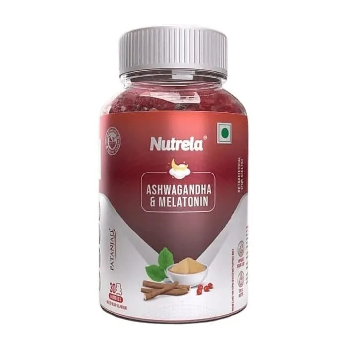 Patanjali Nutrela Ashwagandha and Melatonin Gummies (30 Gummies) - Image 1