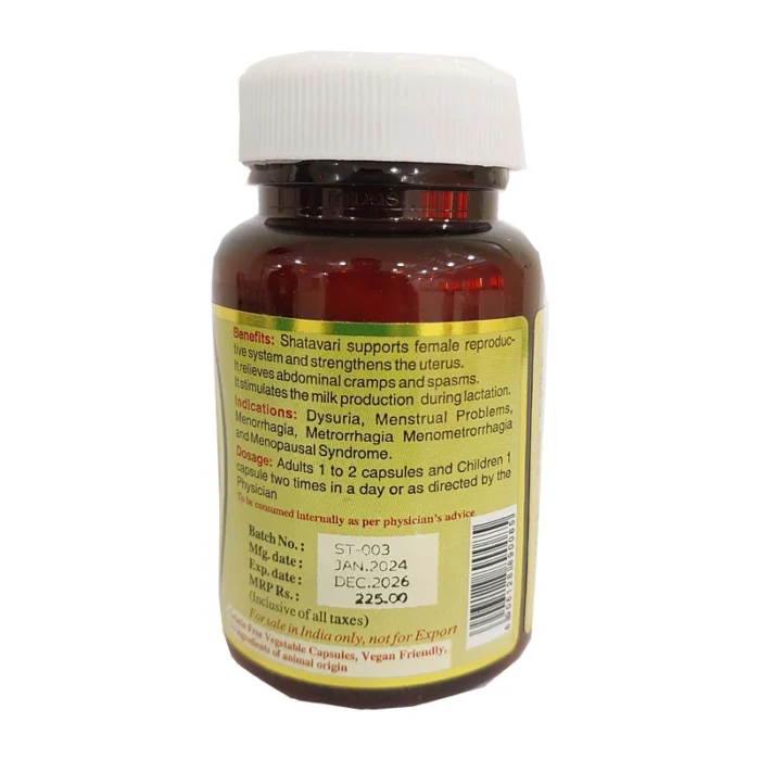 Maha Herbals Shatavari Extract Capsules - 60 Caps for Menopausal Syndrome - Image 2
