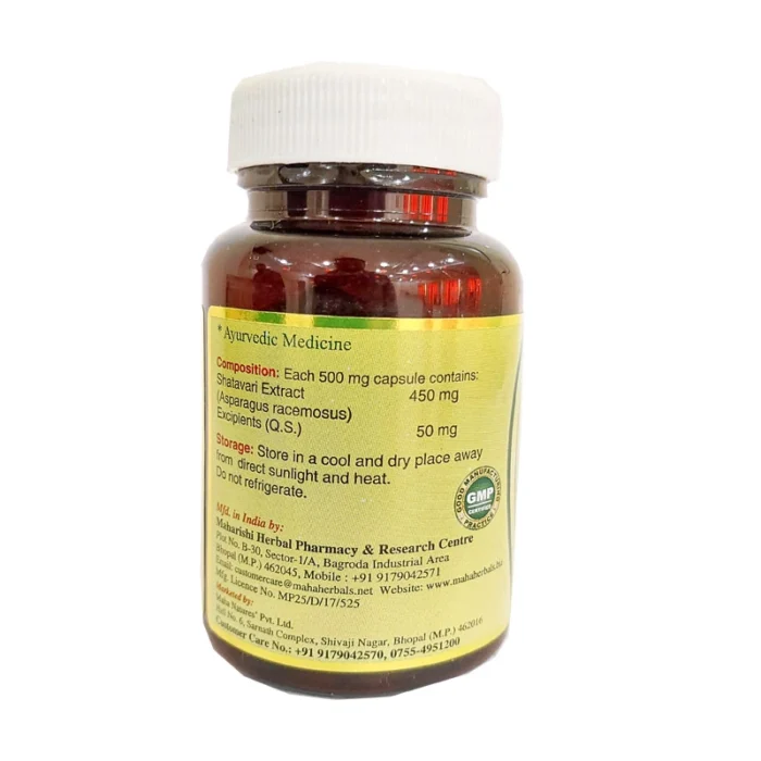 Maha Herbals Shatavari Extract Capsules - 60 Caps for Menopausal Syndrome - Image 3