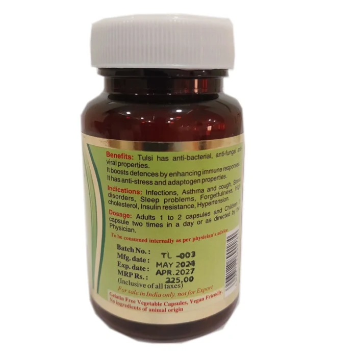 Maha Herbals Tulsi Extract Capsules - 60 Caps for Infections and Asthma - Image 2