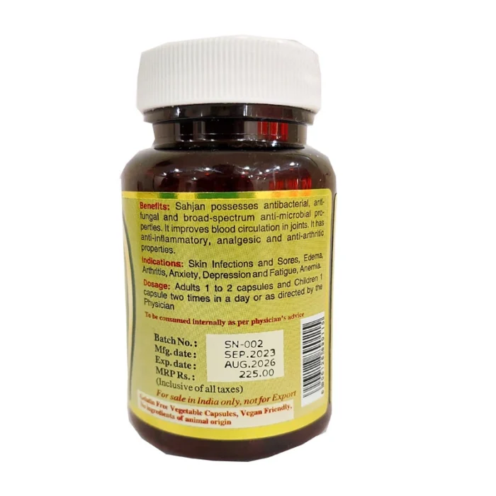 Maha Herbals Sahjan Extract Capsules - 60 Caps for Immunity Booster - Image 2