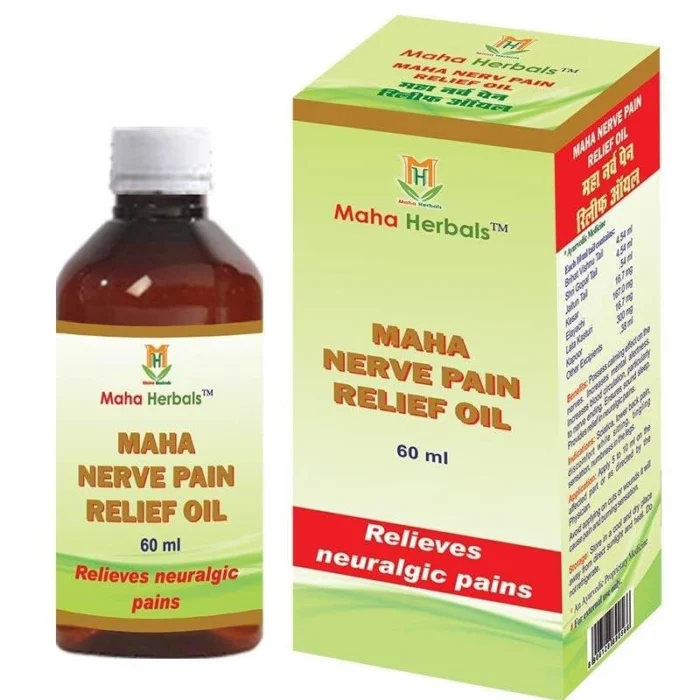 Maha Herbals Maha Nerve Pain Relief Oil | 60 ml for Sciatica & Back Pain - Image 1