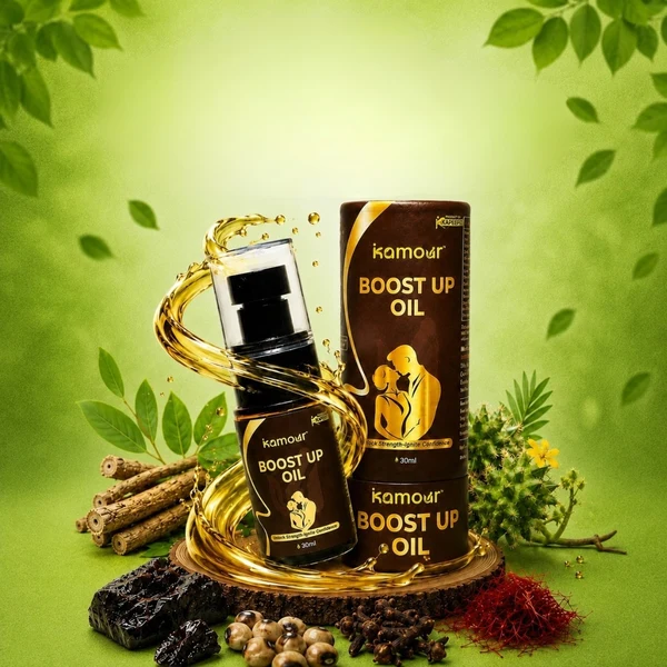 Kamour Boost Up Oil – Ayurvedic Massage Oil for Men | 30 ml - Image 1