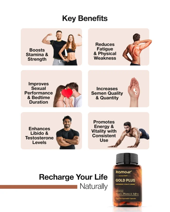 Kamour Gold Plus - Premium Ayurvedic Vitality Booster for Men - Image 4