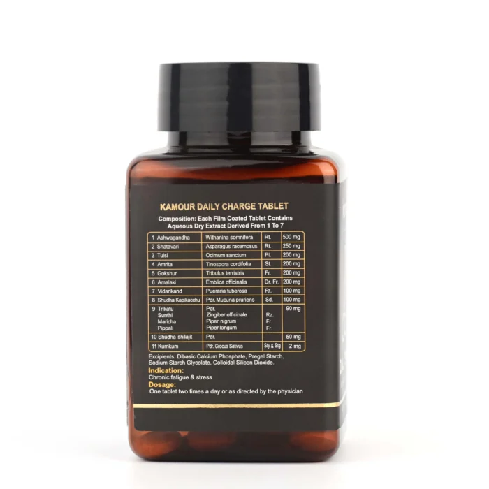 Kamour Daily Charge Tablet – Ayurvedic Energy Booster - Image 3